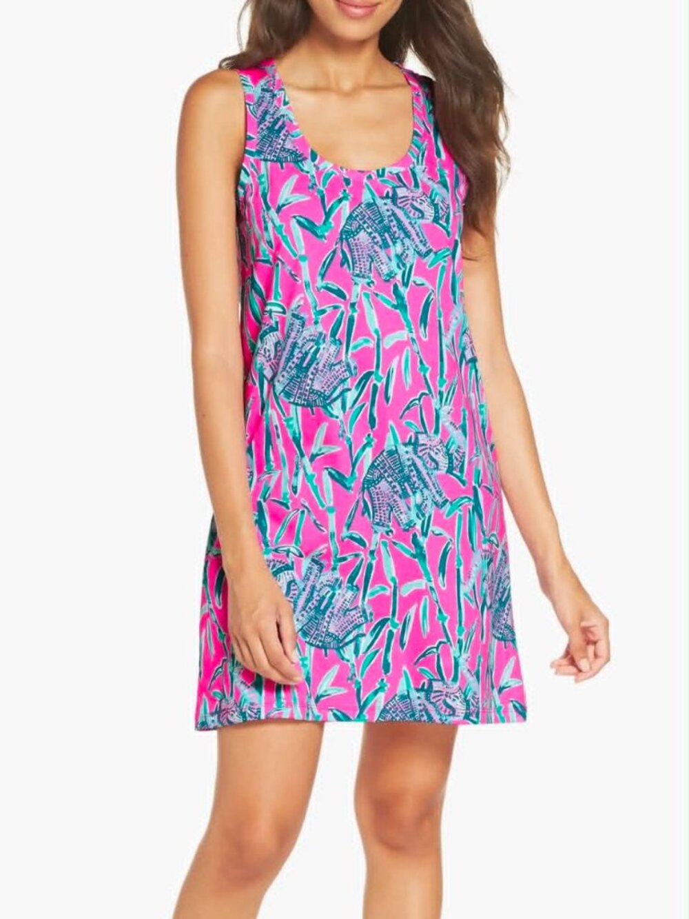 Lilly Pullitzer Raylee Shift Dress Elephant Print size Large